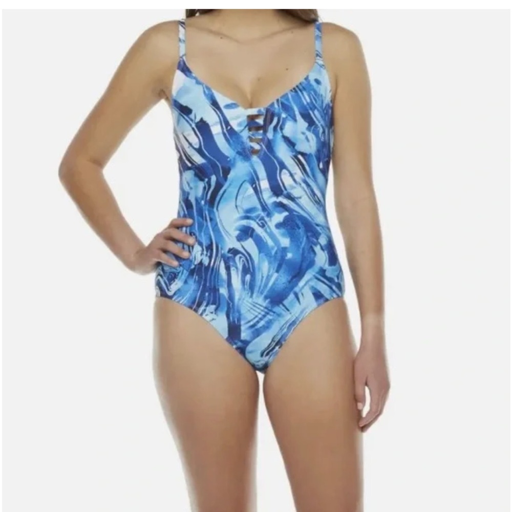 Peyton & Parker blue Swimsuit plus size 3X
